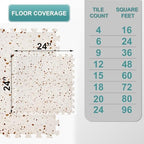 Sorbus 96 Sq. Ft. Interlocking Terrazzo Foam Floor Tiles - Image 2