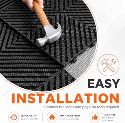 30-Pack 15.75" x 15.75" Interlocking Garage Floor Tiles, Heavy Duty Non-Slip - Image 6
