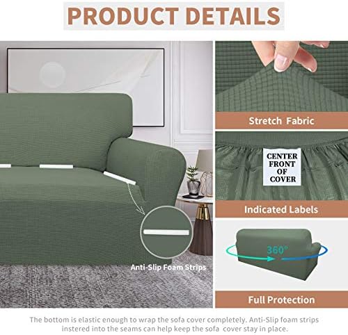 Easy-Going 100% Waterproof Couch Cover, 3 Cushion Couch Slipcover - Image 4