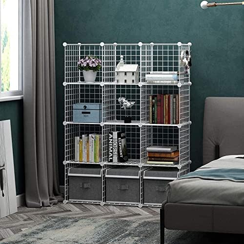 C&AHOME Wire Cube Storage, 12-Cube Storage Organizer Metal, C Grids - Image 2