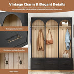 Merax Farmhouse Wood Hall Tree - Image 4