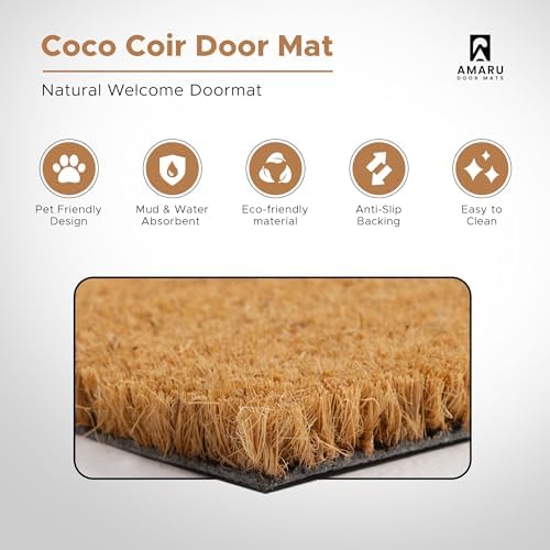 Coir Welcome Mat, Colorful Birds, 17 x 29 in - Image 3