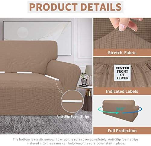 Easy-Going 100% Waterproof Couch Cover, 3 Cushion Couch Slipcover - Image 4