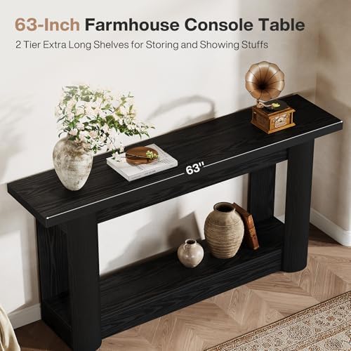 Tribesigns 63" Modern Console Table, Narrow Long Sofa Table Behind Couch - Image 5