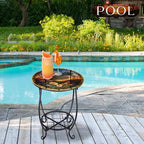 Cinnvoice Outdoor Side Table Small End Patio Porch Table - Image 6