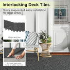 Rovibek 44 PCS Interlocking Deck Tiles, All Weather Patio Tiles - Image 3