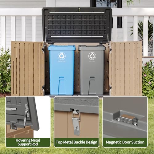 Aoxun Outdoor Storage Cabinet 35 Cu.Ft 2 Shelves - Image 7