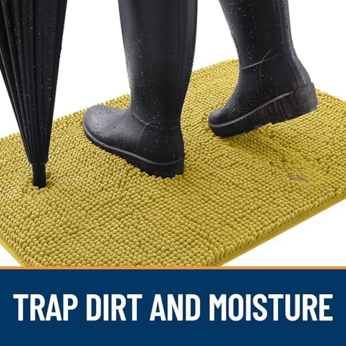 OLANLY Dog Door Mat for Muddy Paws 24x16, Super Absorbent Chenille Mud Mat - Image 2