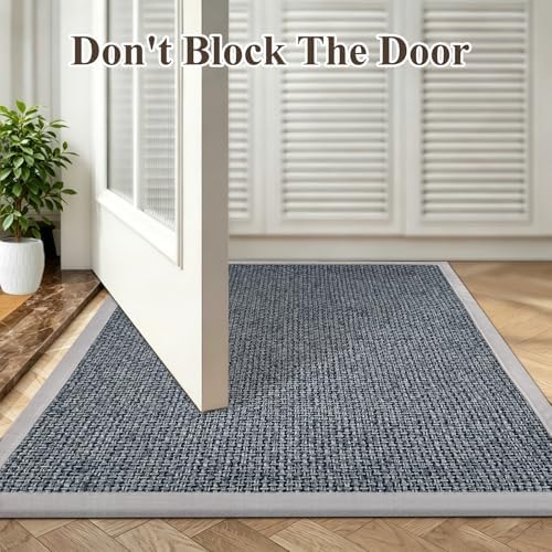 Braided Rug Doormat Grey 31"x47", Non‑Slip Rug - Image 3