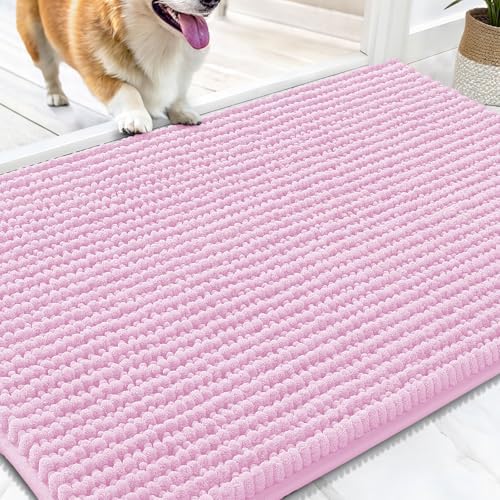 OLANLY Dog Door Mat for Muddy Paws 30x20, Extra Absorbent Chenille Mud Mat by OLANLY