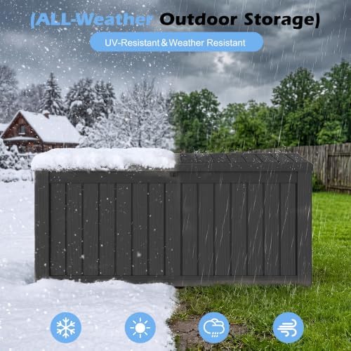 Outdoor Storage Box Waterproof, 155 Gallon Deck Box - Image 4