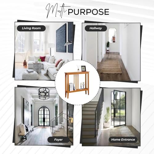 Kings Brand Narrow Console Table w/Storage Shelf - Image 6