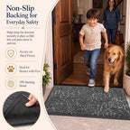 Yimobra Extra Large Front Door Mat, Floral Outdoor Mat - Image 4