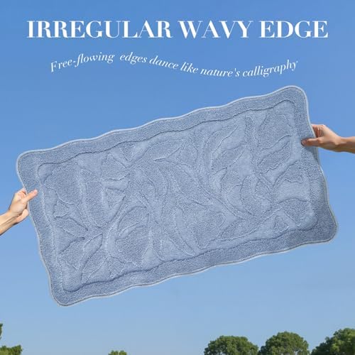 BSICPRO Large Bathroom Rugs, 24x43 Floral Bath Mats - Image 3