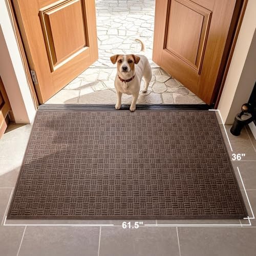Mibao Front Door Mat Outside Entrance, 61.5" x 36", Heavy Duty Welcome Mat - Image 2