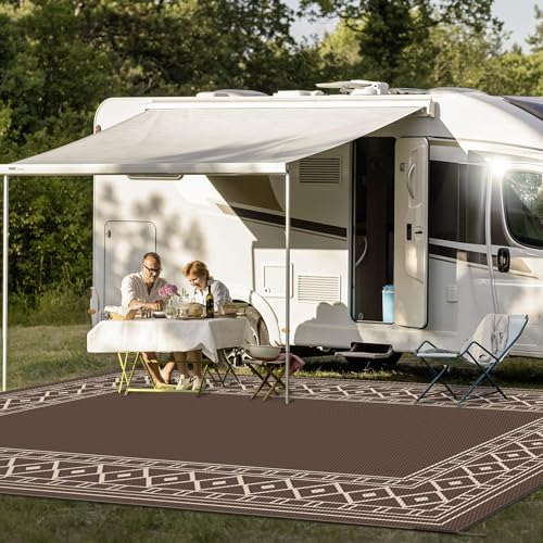 GENIMO Outdoor Rug, Waterproof Plastic Rugs 10'x14' - Image 3