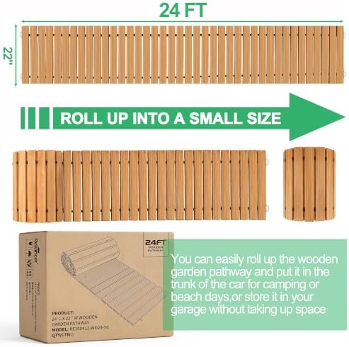 RELIANCER 24' Wooden Garden Pathway - Image 2