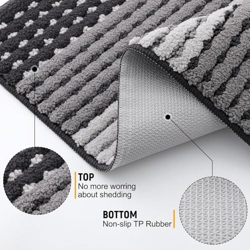 Kitinjoy Indoor Outdoor Door Mat, 59x36 Non-Slip Dirt Trapper Doormats - Image 3