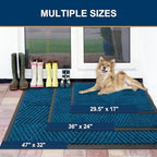 Smiry Front Door Mat Outside Entrance, Low Profile Rubber Doormat - Image 2