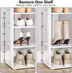 HOOBRO 8 Tiers Vertical Shoe Rack, Wooden Shoe Storage Organizer - Image 6