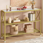 Hoctieon 3-Tier Industrial Narrow Console Table by Hoctieon
