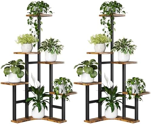 Yzosvki Corner Plant Stand Indoor Set of 2 by Yzosvki