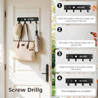 4-Hook Metal Key Holder Wall Mount - Image 5