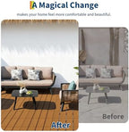 9Pack 12" x 12" Interlocking Composite Deck Tiles, Waterproof Composite Wood - Image 5