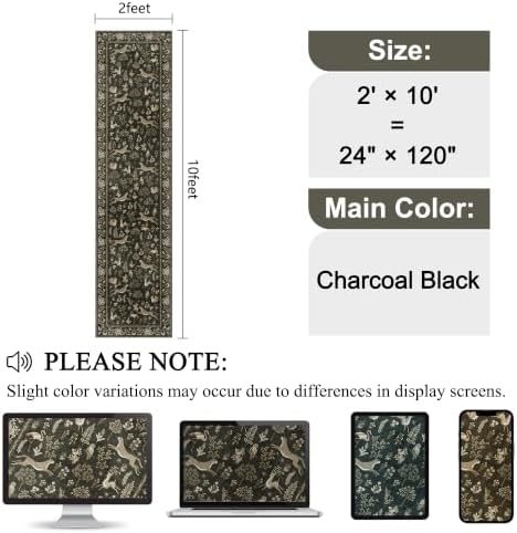 DUKINO 2x10 Rug for Hallway, Washable Kitchen Runner Rug - Image 2