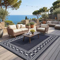 GlowSol 10x20 Outdoor Rug Waterproof Reversible Patio Carpet, Plastic Straw by GLOWSOL