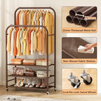 HOMIDEC Clothes Rack, Double Rods Clothing Rack - Image 5
