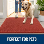 OLANLY Dog Door Mat for Muddy Paws 35x24, Super Absorbent Chenille Mud Mat - Image 6