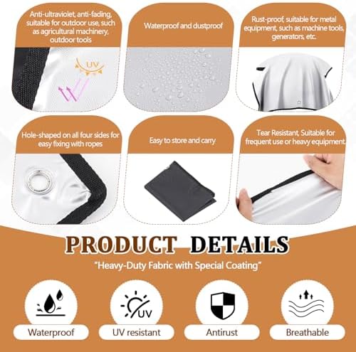 36 x 56 Inch Tool Saver Machine Cover 420d Waterproof Fabric Equipment Dust - Image 3