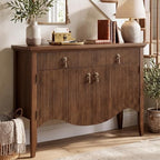 senlin 40" Fluted Console Table, Wooden Entryway Console Table by SENLIN