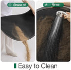 LUMI Outdoor Door Mat Traps & Hides Dirt 32x47, Outside Entrance, Half Black - Image 5
