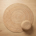 Jute Area Rug 5ft Round Natural Jute Rug - Image 5
