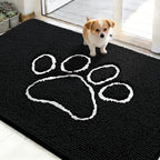 OLANLY Dog Door Mat for Muddy Paws 48x30, Paw Print Design Chenille Mud Mat by OLANLY