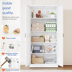 GAIOUS 71" Tall Kitchen Pantry Cabinet, Metal Storage Cabinet - Image 4