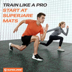 SUPERJARE 0.56'' Thick 192 Sq Ft Rubber Top Gym Flooring - Image 3