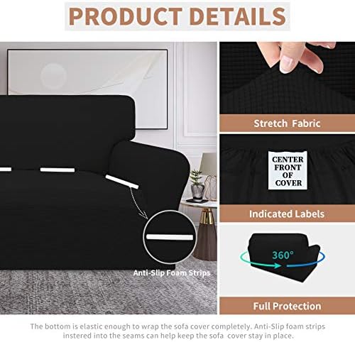 Easy-Going 100% Waterproof Loveseat Couch Cover Stretch Jacquard Sofa Cover - Image 4