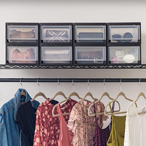 IRIS USA 8-Pack, 6 Qt. Small Stacking Drawer Storage Organizer - Image 2
