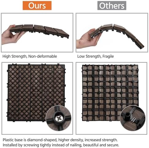 Yaheetech 11PCS Interlocking Deck Tiles Outdoor Patio Floor - Image 7