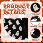 Tinideya Halloween Ghost Doormat Black Semicircle Welcome Mat 27.56'' - Image 3