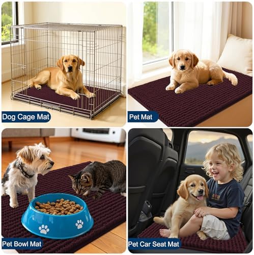 OLANLY Dog Door Mat for Muddy Paws 36x24, Extra Absorbent Chenille Mud Mat - Image 7