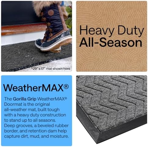 GORILLA GRIP WeatherMAX Door Mat, Indoor Outdoor Use - Image 4