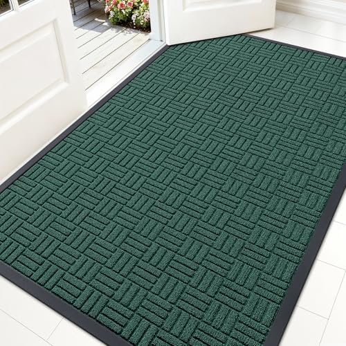 OLANLY Front Door Mat Outside Entrance 59x34, Heavy-Duty Rubber Doormat by OLANLY