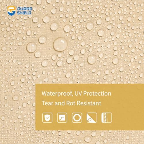 GUARD SHIELD Beige Tarp Heavy Duty Waterproof 20x20 Feet Outdoor Poly Tarps - Image 3