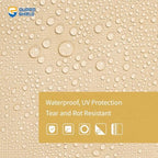 GUARD SHIELD Beige Tarp Heavy Duty Waterproof 20x20 Feet Outdoor Poly Tarps - Image 3