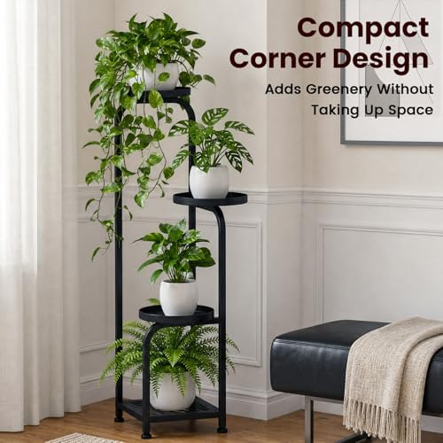 TOSKING 4-Tier Square Corner Plant Stand Indoor Outdoor - Image 6