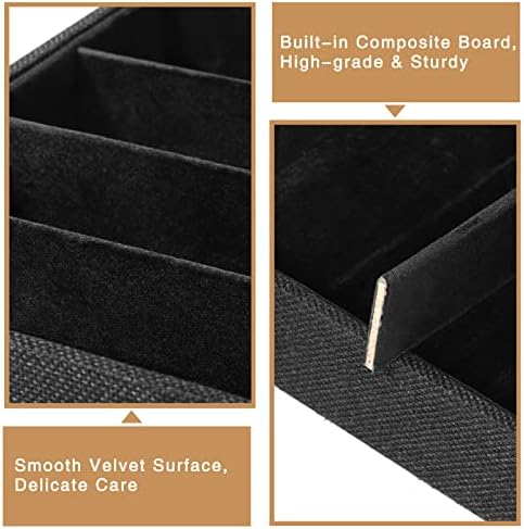 Emibele Glasses Organizer Jewelry Tray, 8 Grids Velvet Tray Watch Storage - Image 3